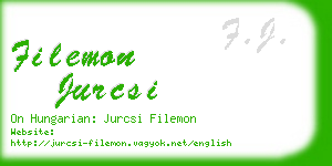 filemon jurcsi business card